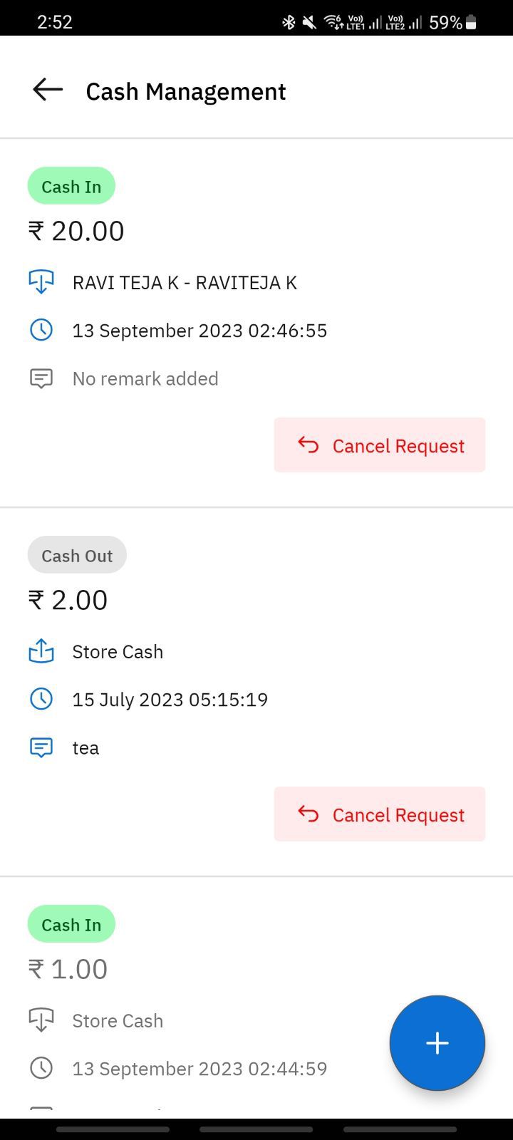 Cash Tracker on Ginesys mPOS