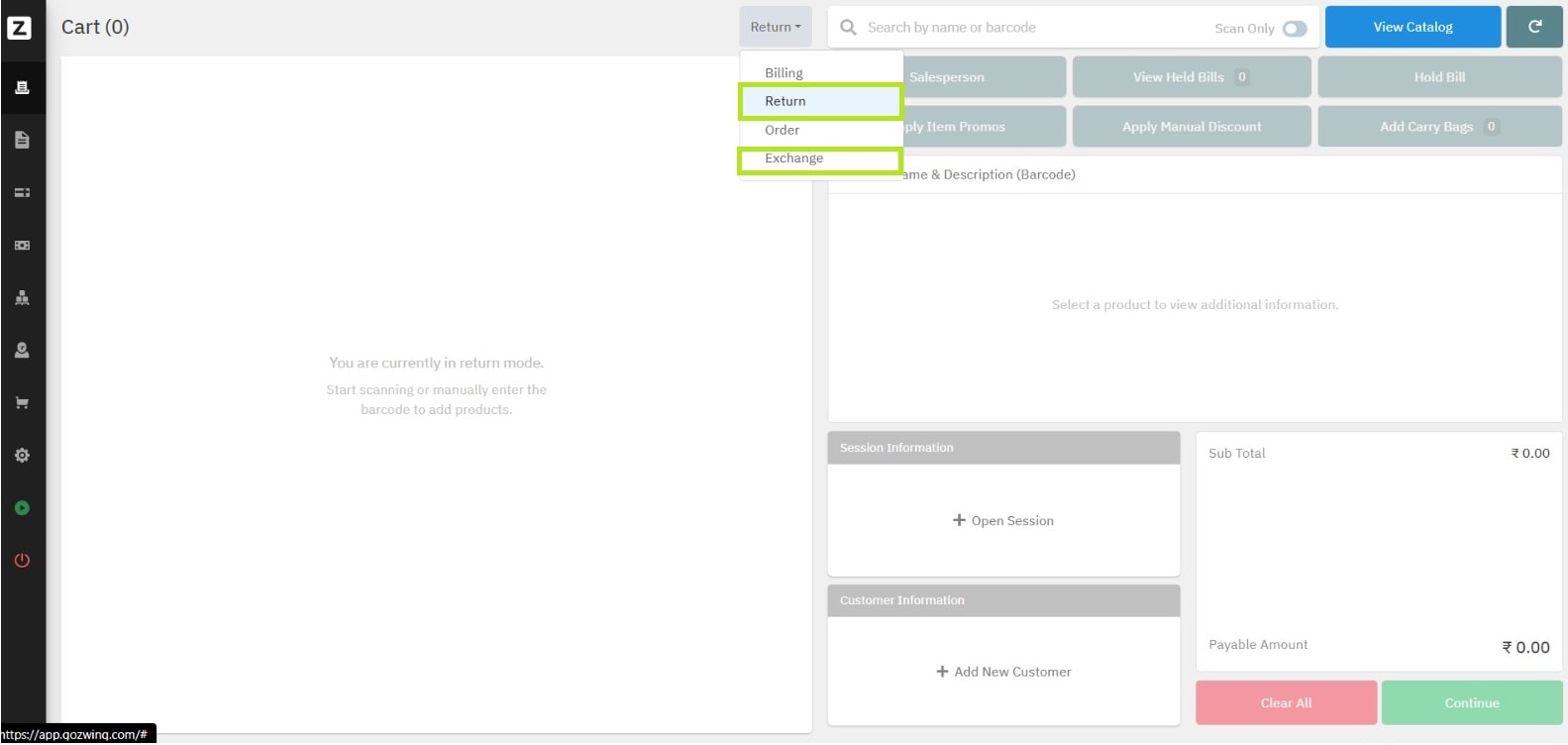 MPOS Global Exchange and Return 