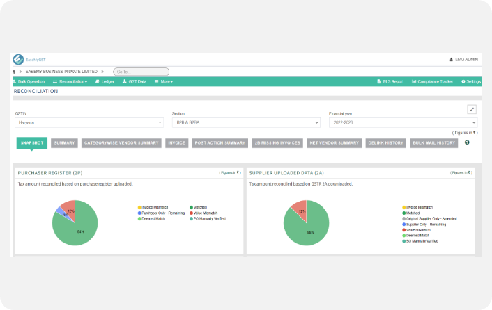 Advanced Data Reporting on EaseMyGST