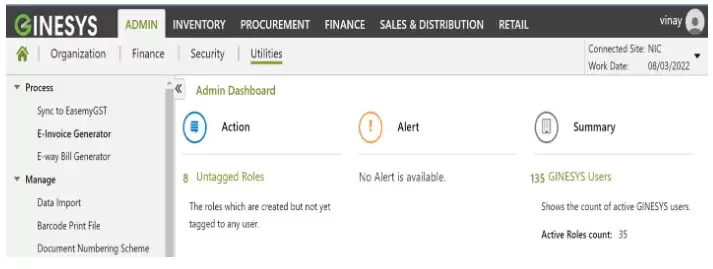 EaseMyGST Connector in Ginesys ERP